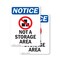 Signmission Not A Storage Area, 10 in W x Rectangle, Plastic OS-2PACK-NS-P-1014-V-15129 - alternate 1
